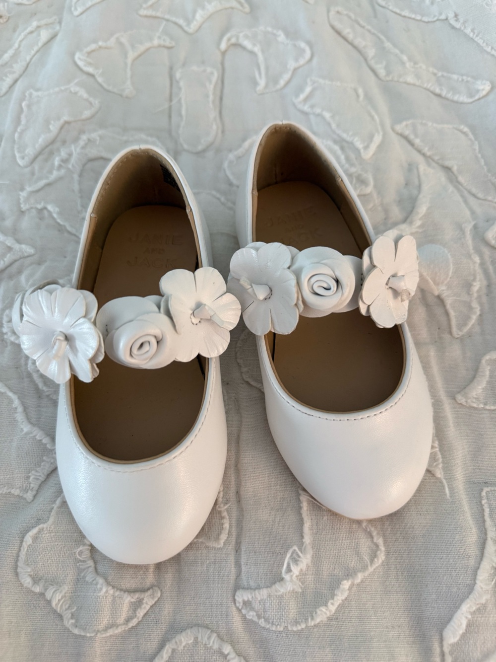 Janie and Jack flower ballet flats size 7
